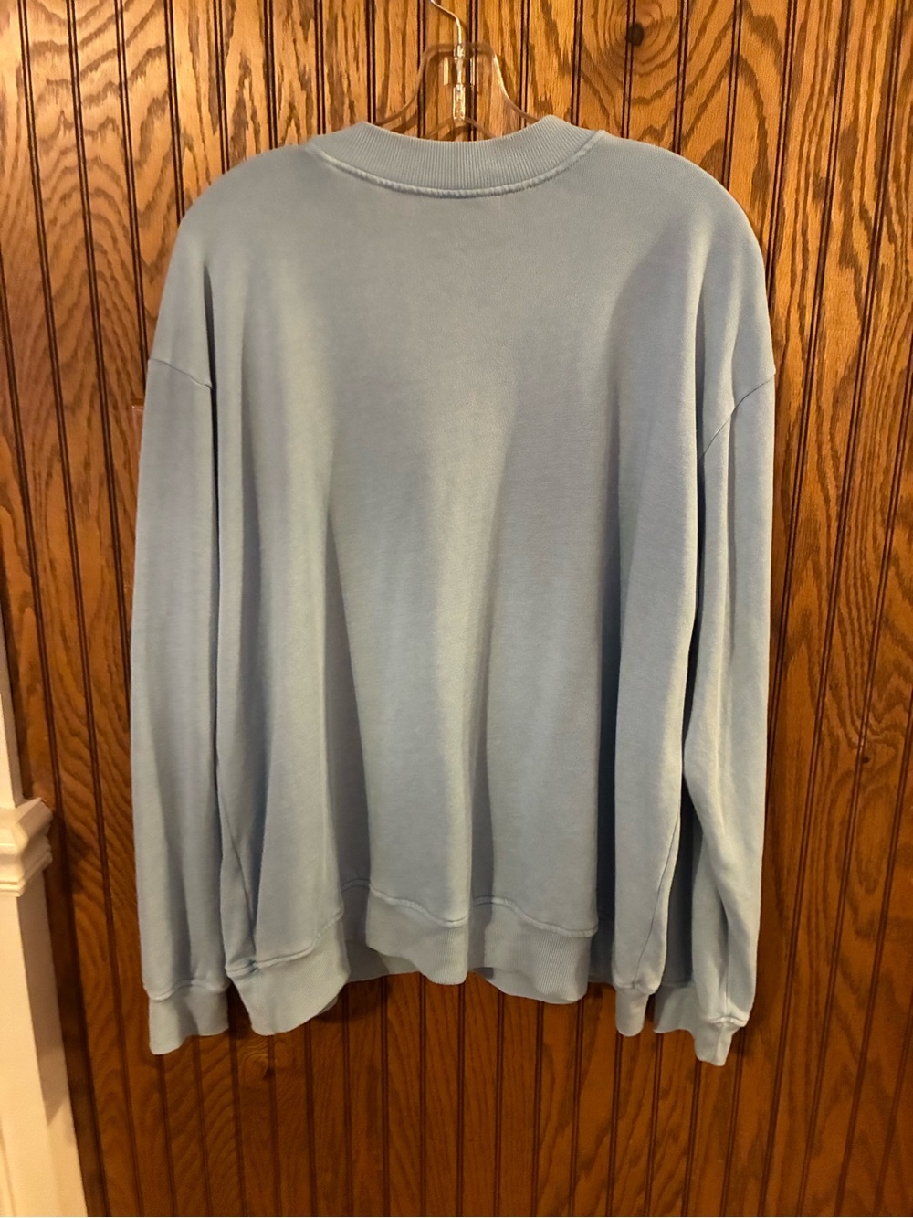 Light Blue Holiday Graphic Crewneck Sweatshirt - HO HO HO Design - Picture 4 of 4